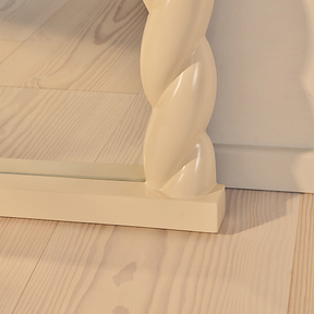 Ophelia - Full Length Arched Rope Twist Ivory Gloss Extra Large Mirror 180cm x 105cm