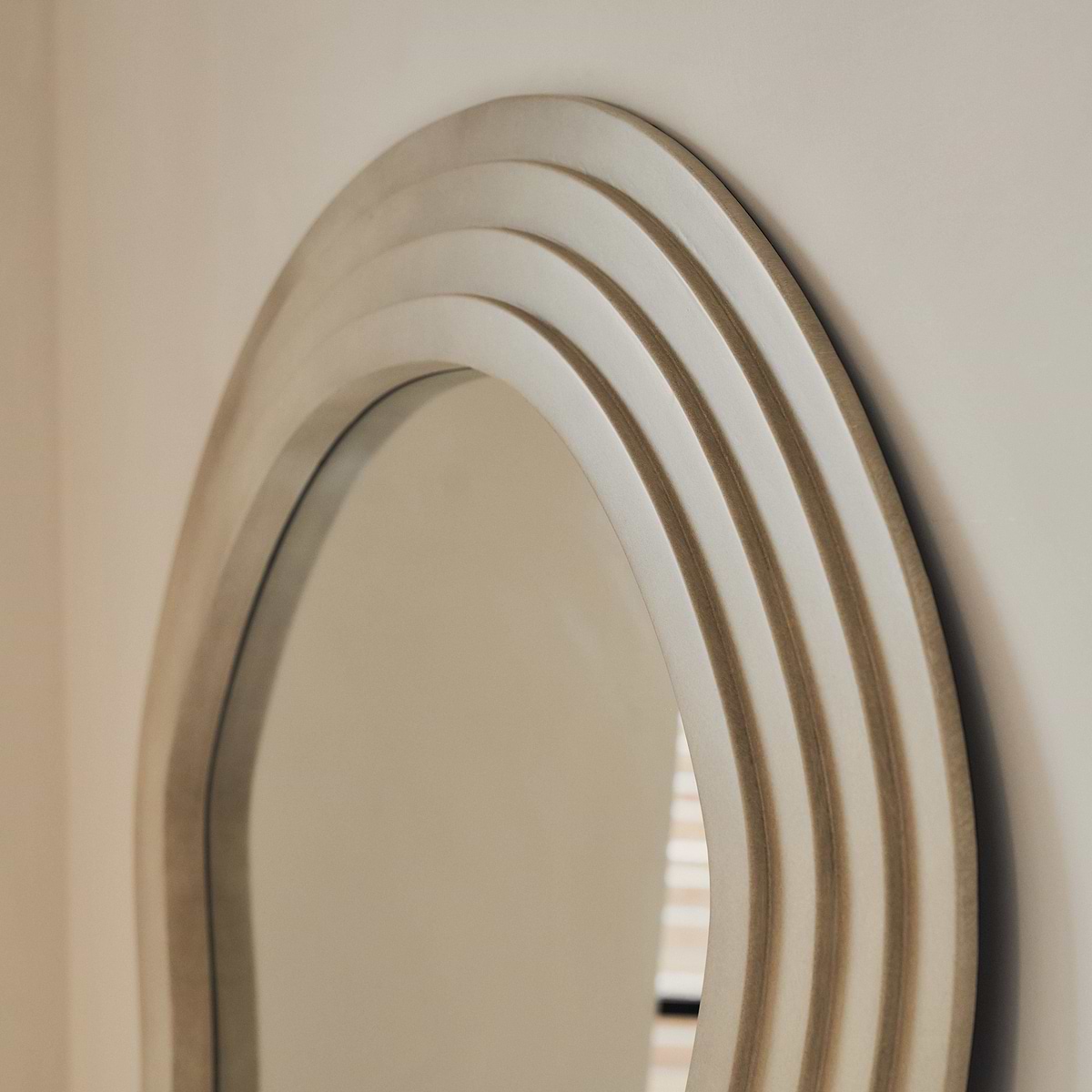Luciana - Full Length Wave Concrete Extra Large Mirror 180cm x 105cm