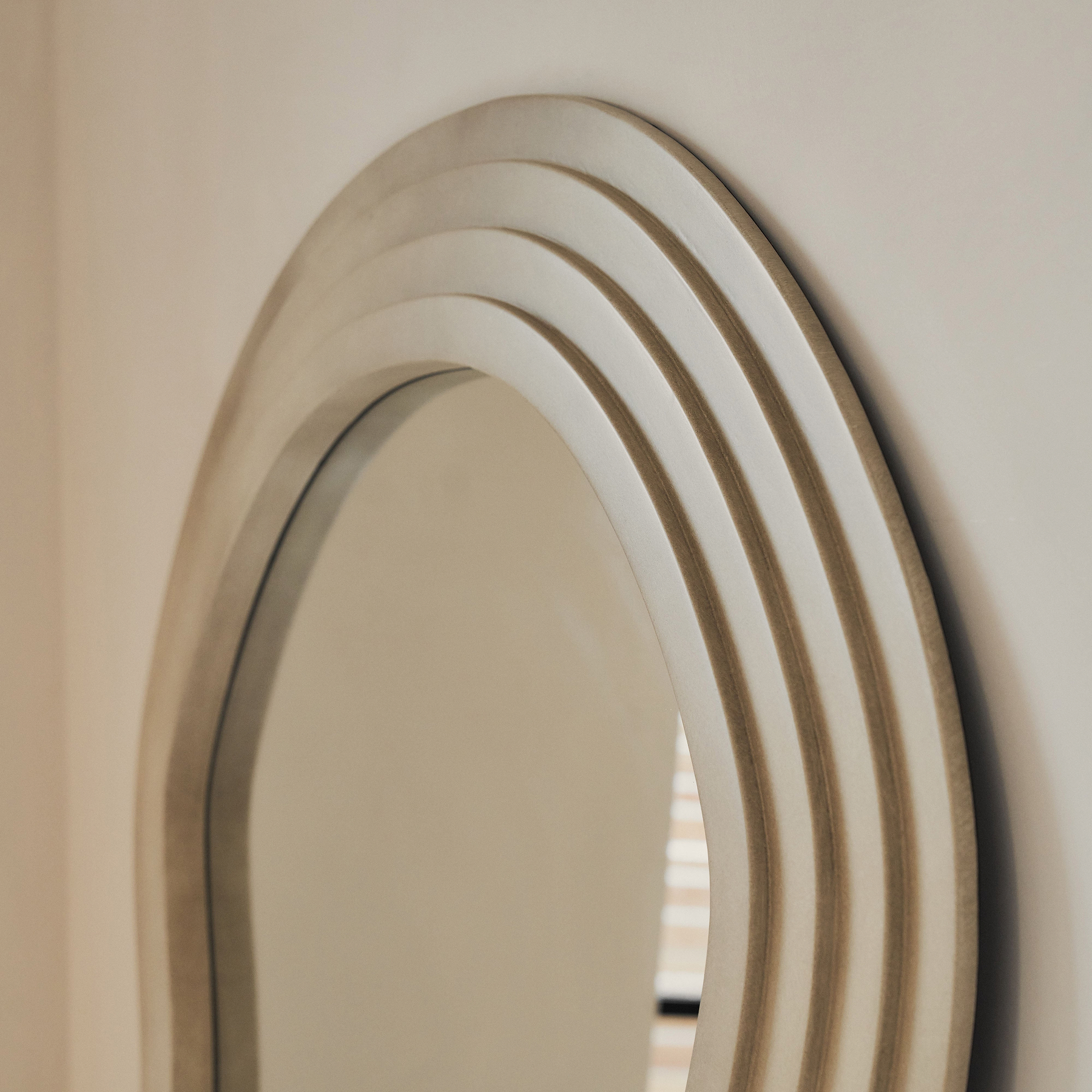 Luciana - Full Length Wave Concrete Extra Large Mirror 180cm x 105cm