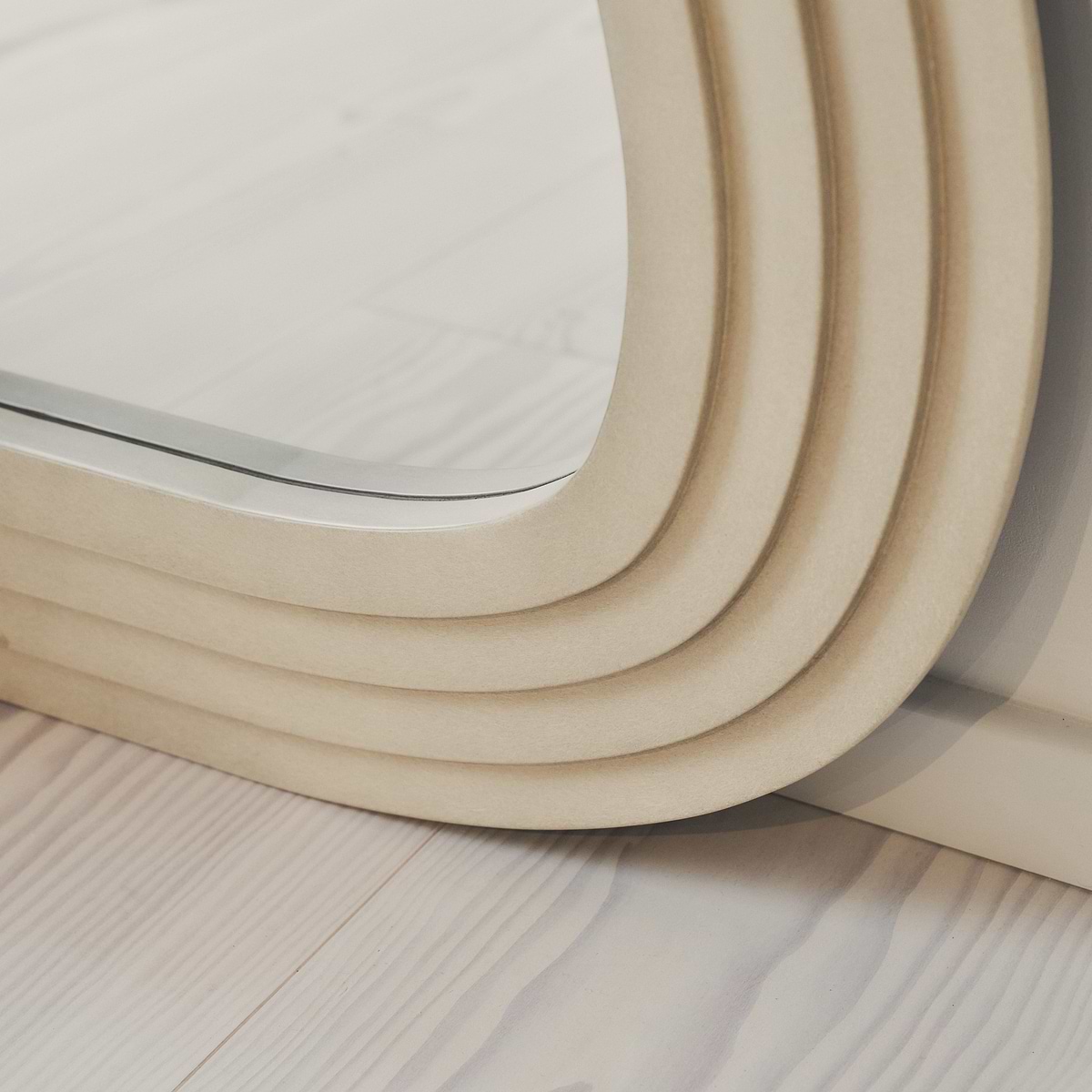 Luciana - Full Length Wave Concrete Extra Large Mirror 180cm x 105cm