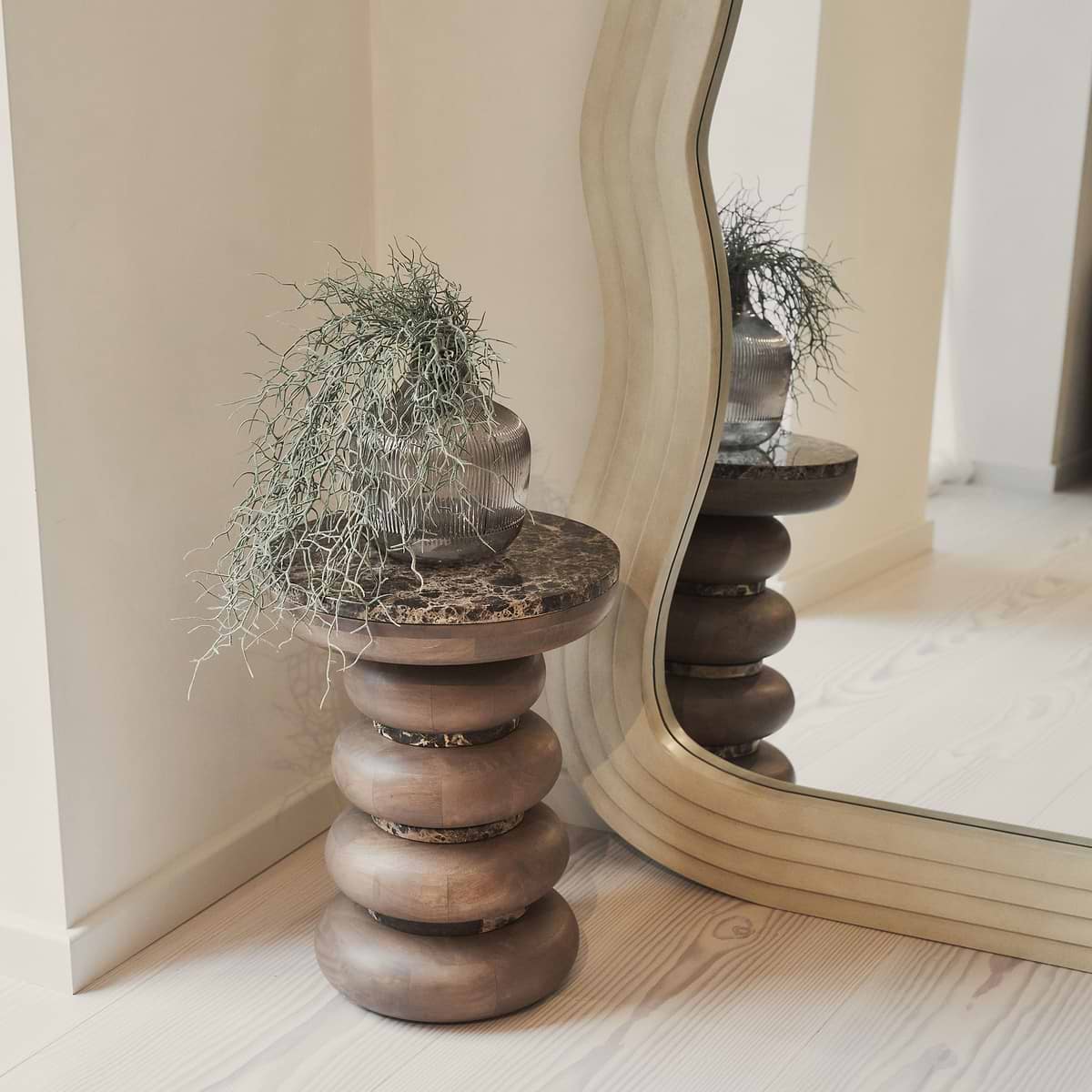 Luciana - Full Length Wave Concrete Extra Large Mirror 180cm x 105cm