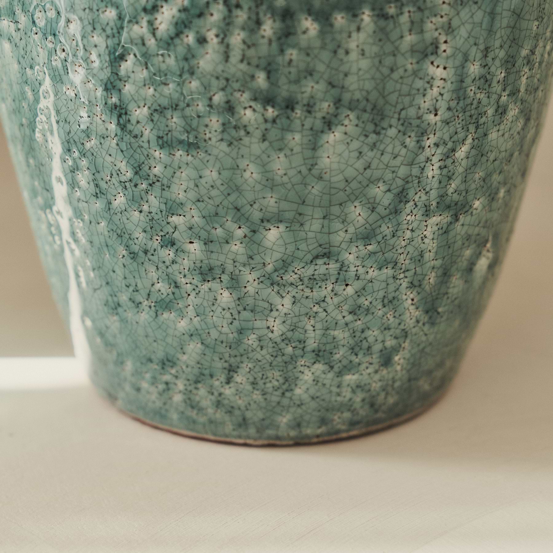 Portera - Coral Blue Gloss Ceramic Vase