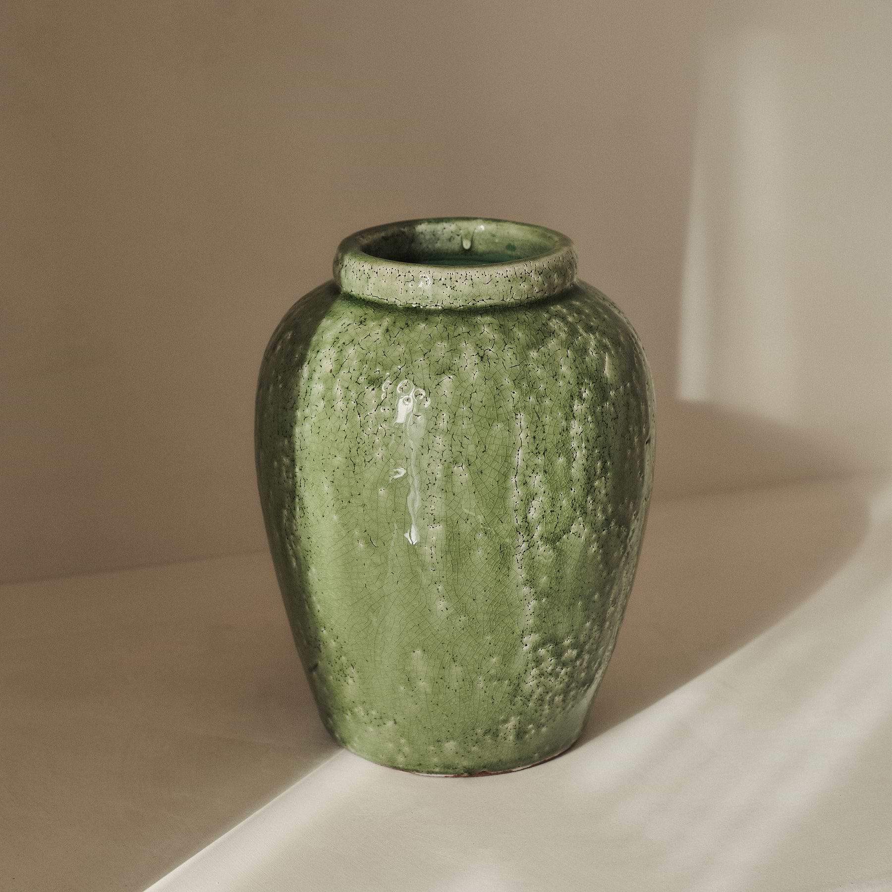Portera - Jade Green Gloss Ceramic Vase