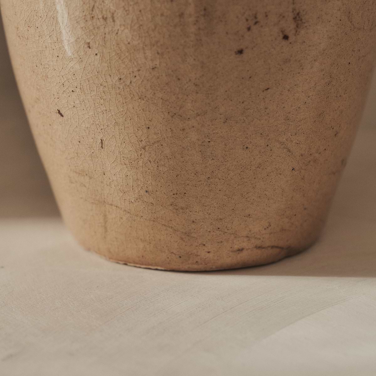 Portera - Beige Gloss Ceramic Vase