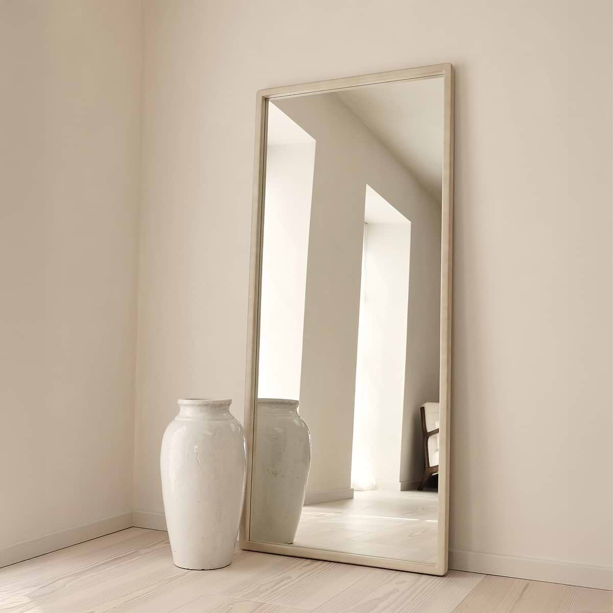 Arden - Concrete Full Length Wooden Mirror 180cm x 80cm