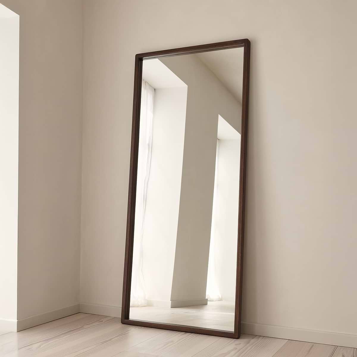 Arden - Dark Wood Full Length Wooden Mirror 180cm x 80cm