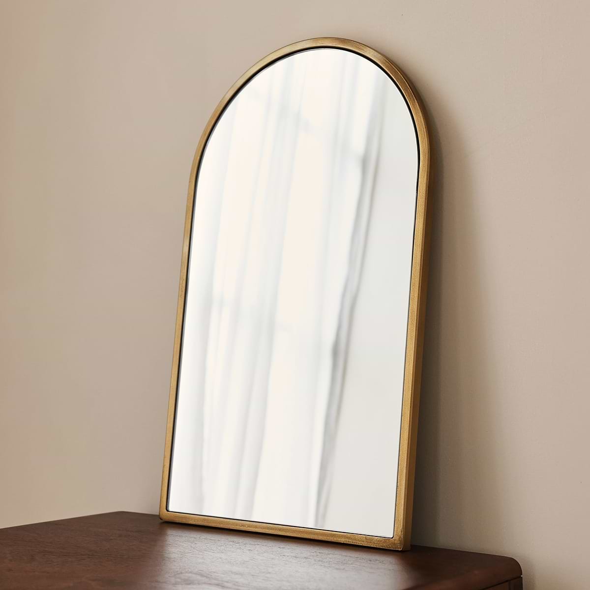 Liberty - Gold Arched Metal Wall Mirror 50cm x 30cm