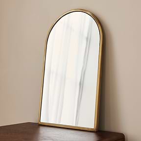 Liberty - Gold Arched Metal Wall Mirror 50cm x 30cm
