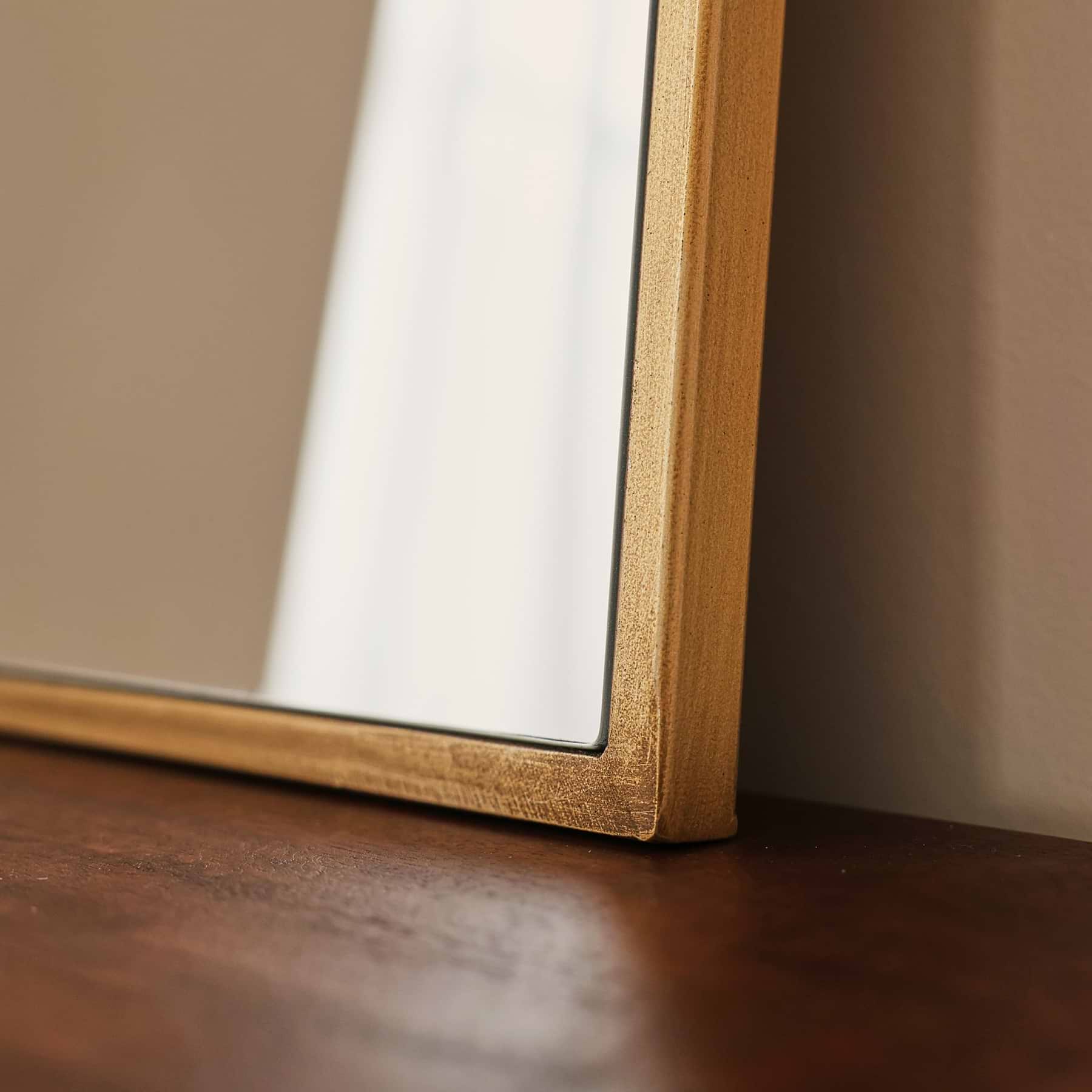 Liberty - Gold Arched Metal Wall Mirror 50cm x 30cm