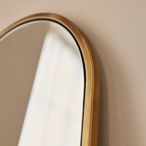 Liberty - Gold Arched Metal Wall Mirror 50cm x 30cm
