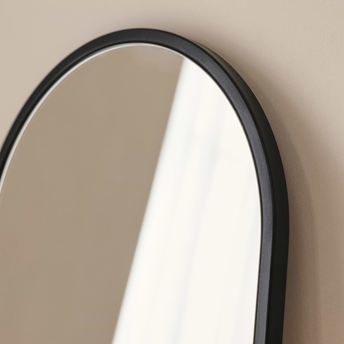 Liberty - Black Arched Metal Wall Mirror 50cm x 30cm