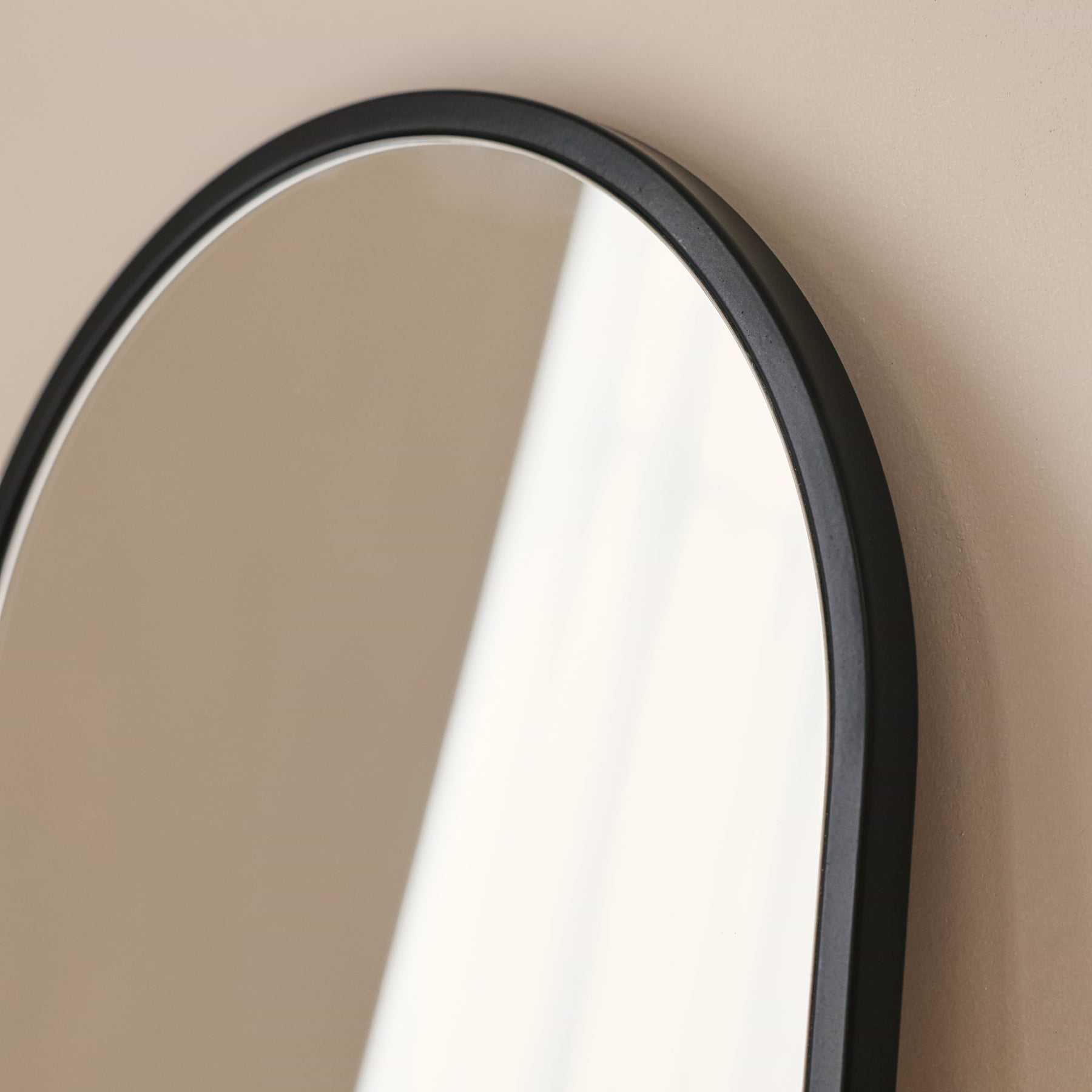 Liberty - Black Arched Metal Wall Mirror 50cm x 30cm