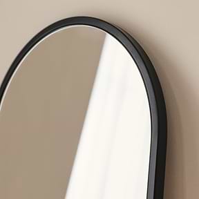 Liberty - Black Arched Metal Wall Mirror 50cm x 30cm