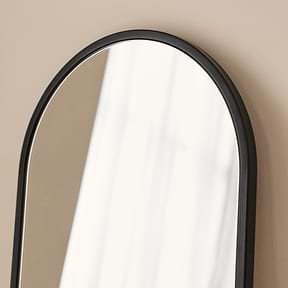 Liberty - Black Arched Metal Wall Mirror 50cm x 30cm