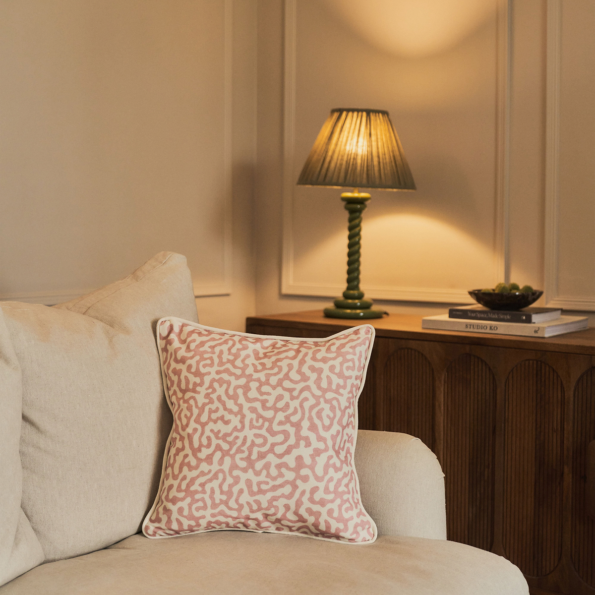 Pakko - Rose Printed Fabric Cushion