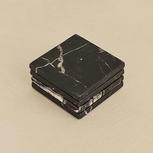 Marbelle - Black Marble Coasters Set of 4 Square
