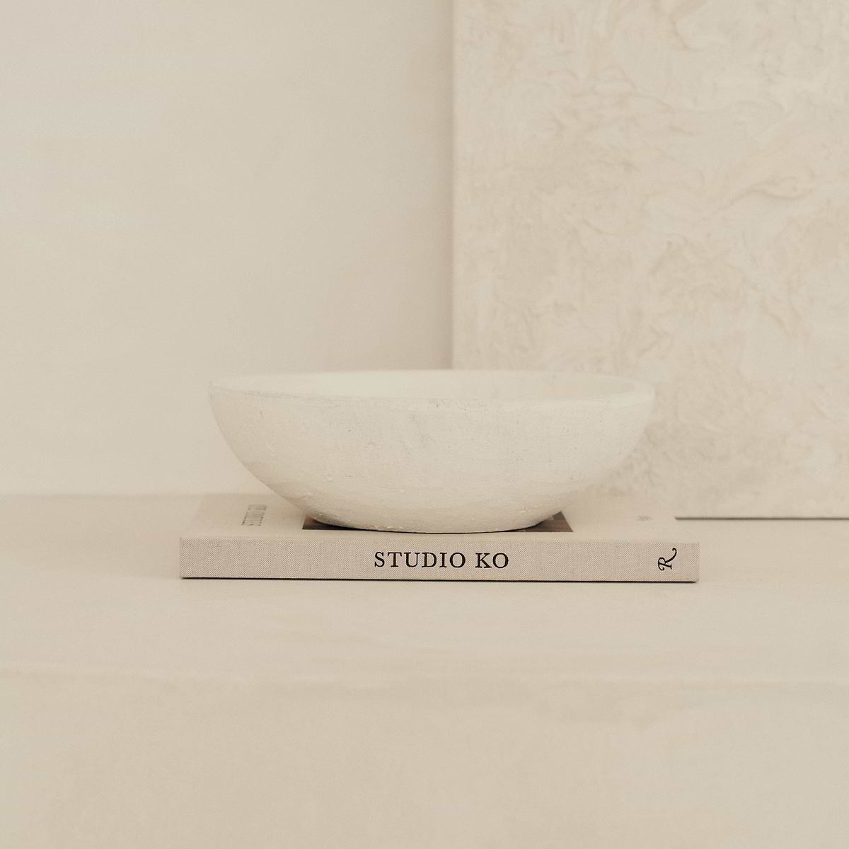 Portera - White Textured Terracotta Bowl