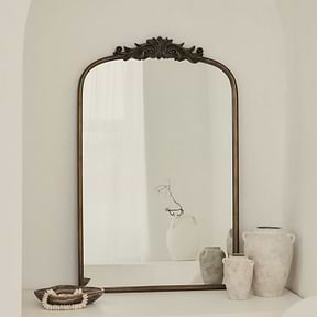 Amelia - Gold Arched Metal Portrait Mirror 100cm x 64cm