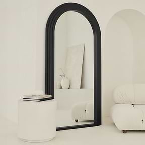 Luciana - Full Length Arched Charred Black Mirror 196cm x 104cm