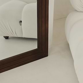 Luciano - Large Full Length Arched Dark Wood Mirror 180cm x 90cm