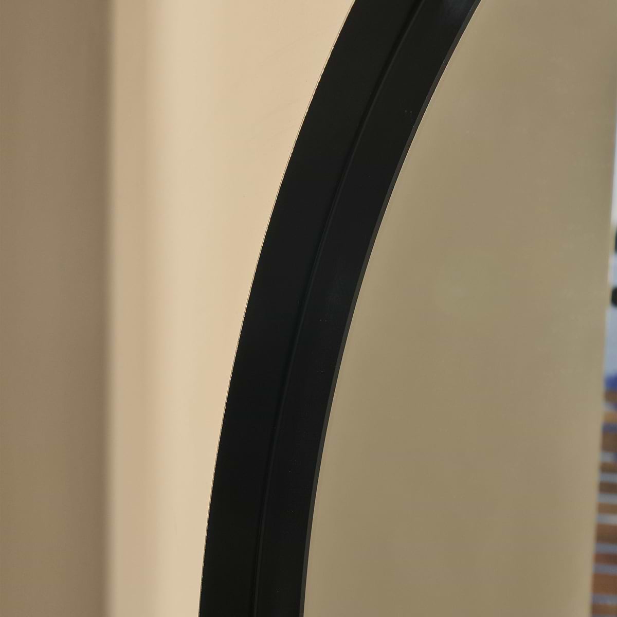 Arcus - Full Length Arched Black Large Metal Mirror 170cm x 80cm