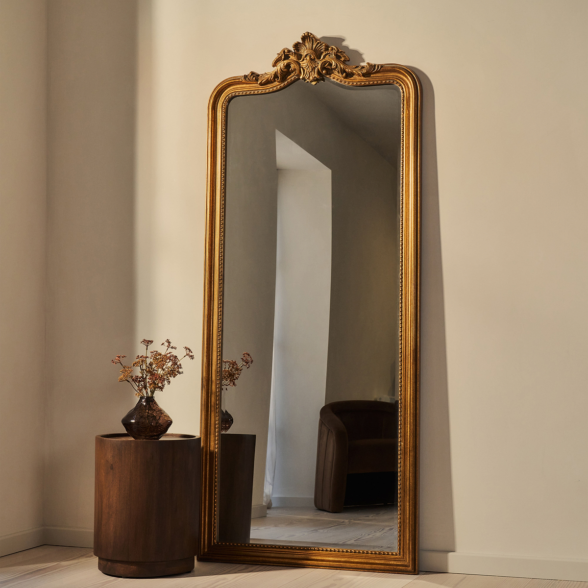 James - Gold Full Length Arched Mirror 189cm x 80cm