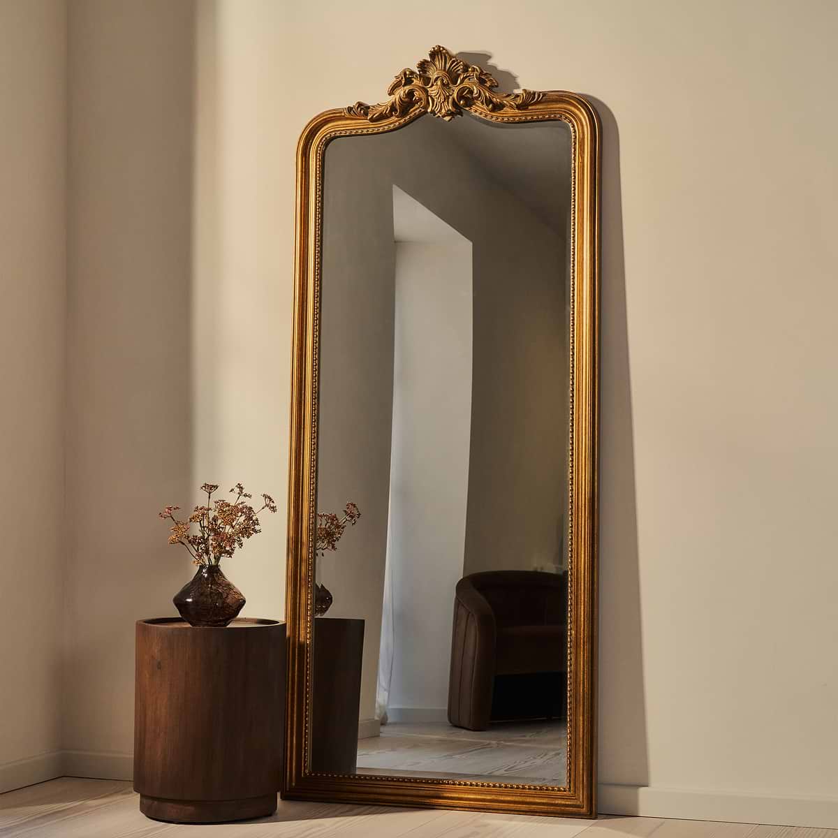 James - Gold Full Length Arched Mirror 189cm x 80cm