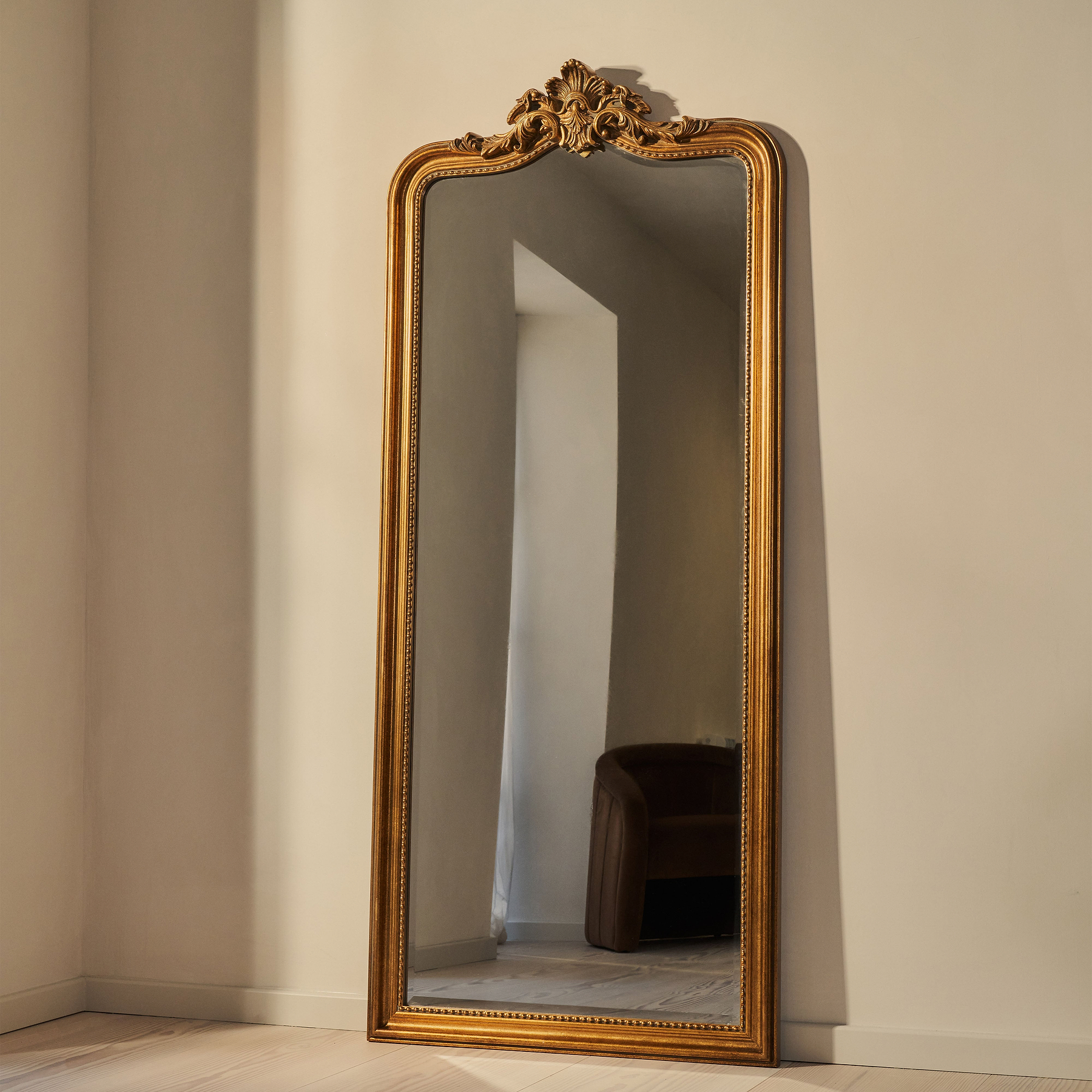 James - Gold Full Length Arched Mirror 189cm x 80cm