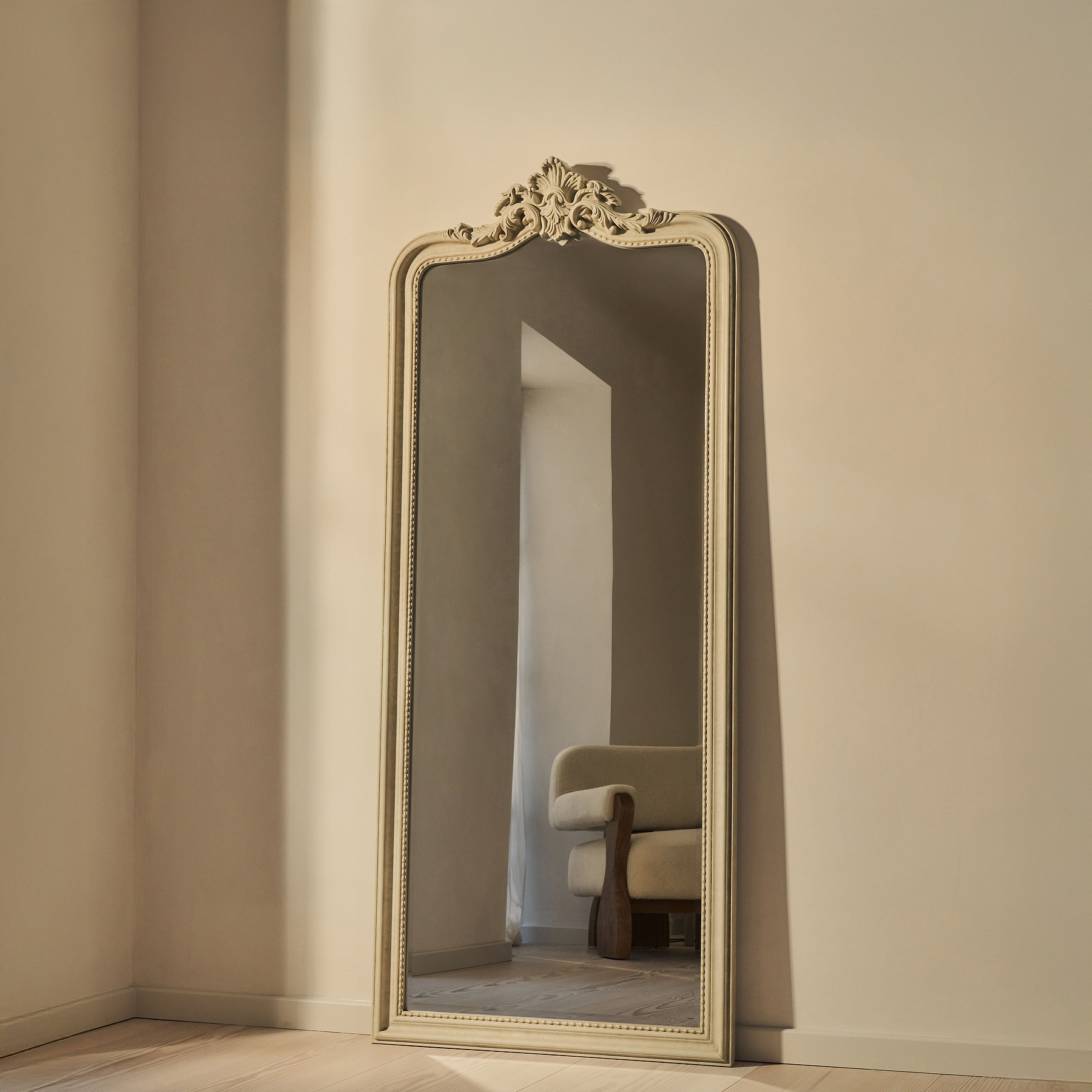 James - Concrete Full Length Arched Mirror 189cm x 80cm