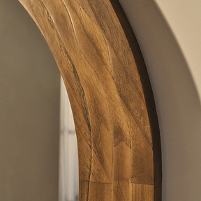 Lucelle - Extra Large Full Length Warm Wood Arched Mirror 180cm x 120cm