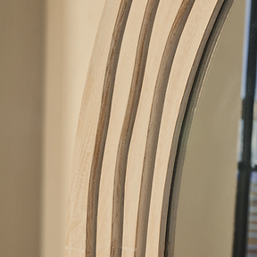 Lucelle - Extra Large Full Length White Washed Wood Arched Mirror 200cm x 100cm