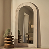 Lucelle - Extra Large Full Length White Washed Wood Arched Mirror 200cm x 100cm