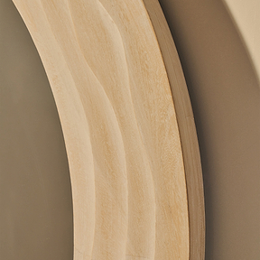 Lucelle - Extra Large Full Length White Washed Wood Arched Mirror 180cm x 120cm