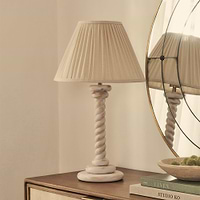 Cordelia - White Washed Wood Pleated Shade Table Lamp