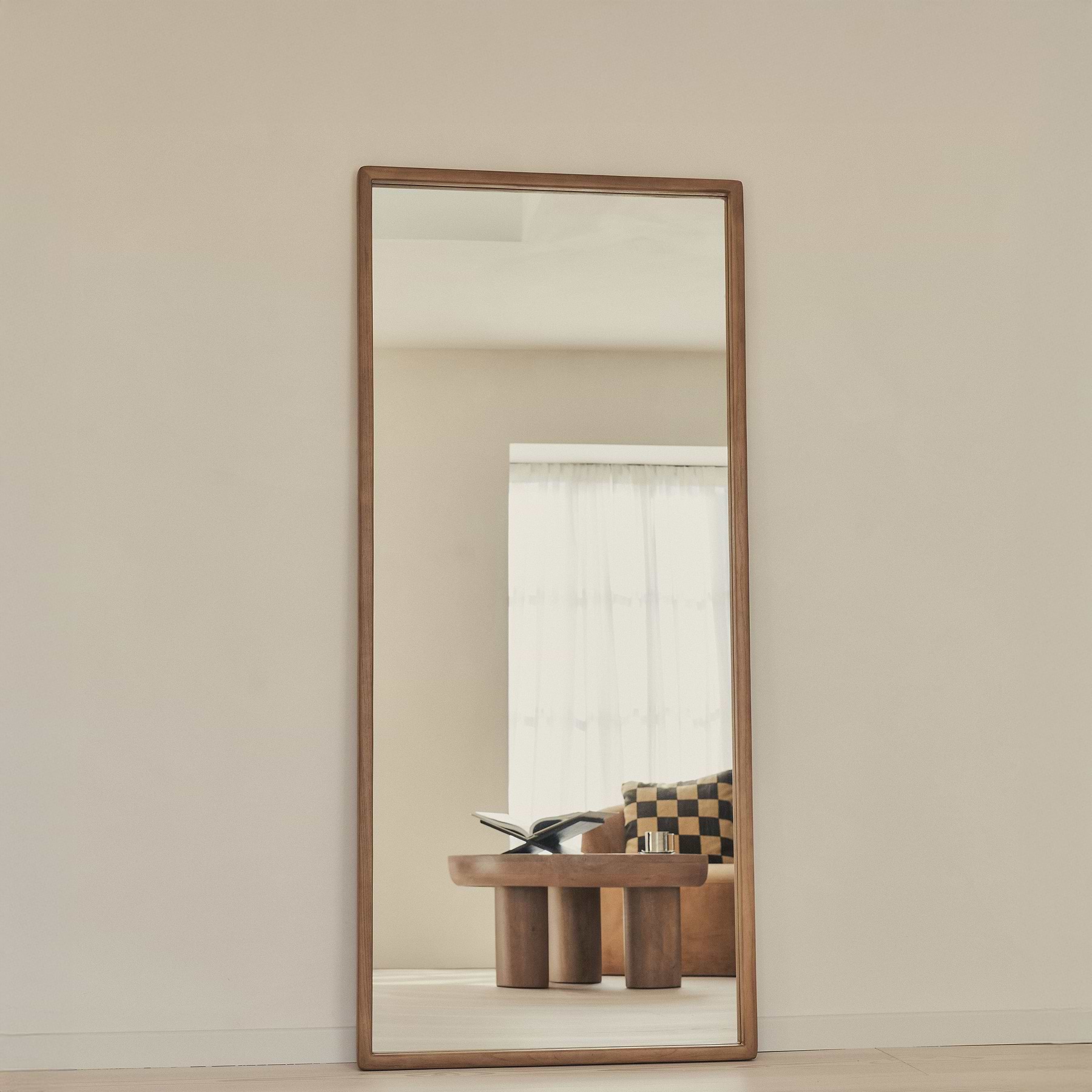Arden - Warm Wood Full Length Wooden Mirror 180cm x 80cm