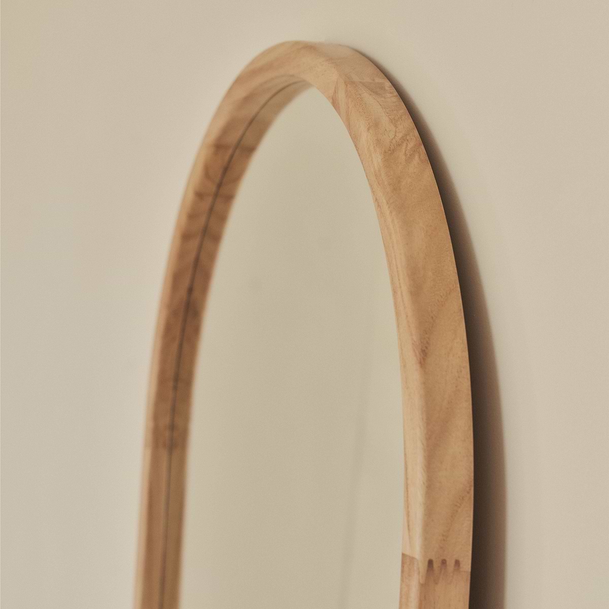 Arden - Light Wood Full Length Arched Wooden Mirror 160cm x 60cm
