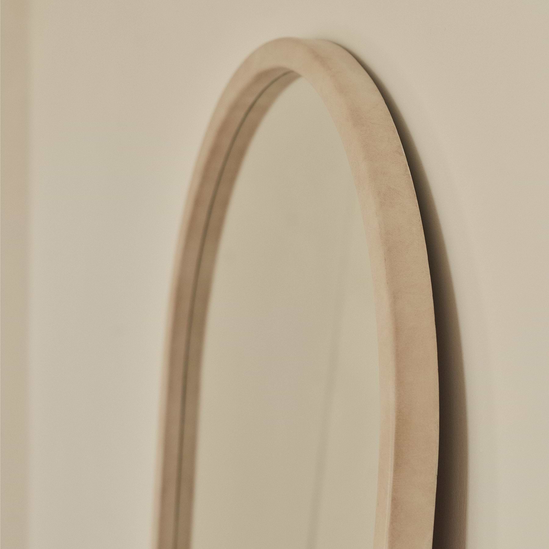 Arden - Concrete Full Length Arched Wooden Mirror 160cm x 60cm