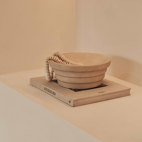 Luciana - Concrete Ribbed Bowl 25cm