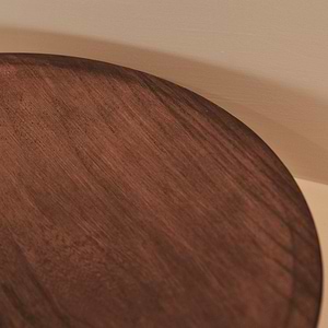 Luciana - Dark Wood Ribbed Bowl 40cm