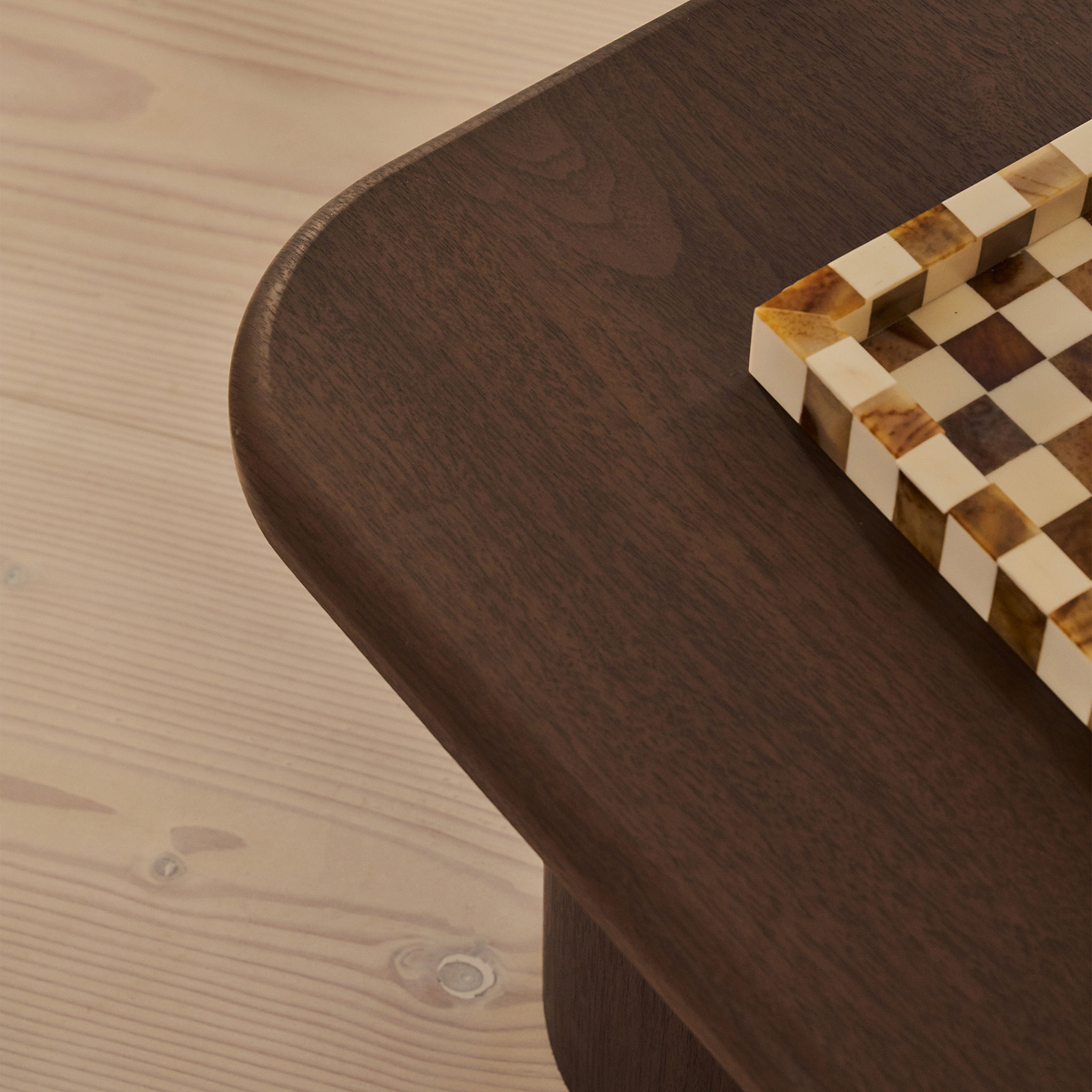 Alina - Dark Wood Square Large Wooden Coffee Table