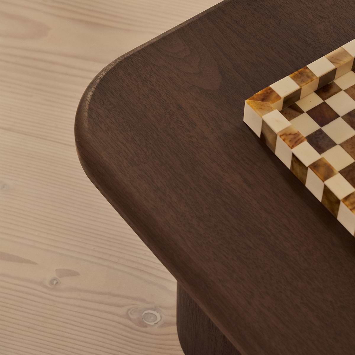 Alina - Dark Wood Square Large Wooden Coffee Table