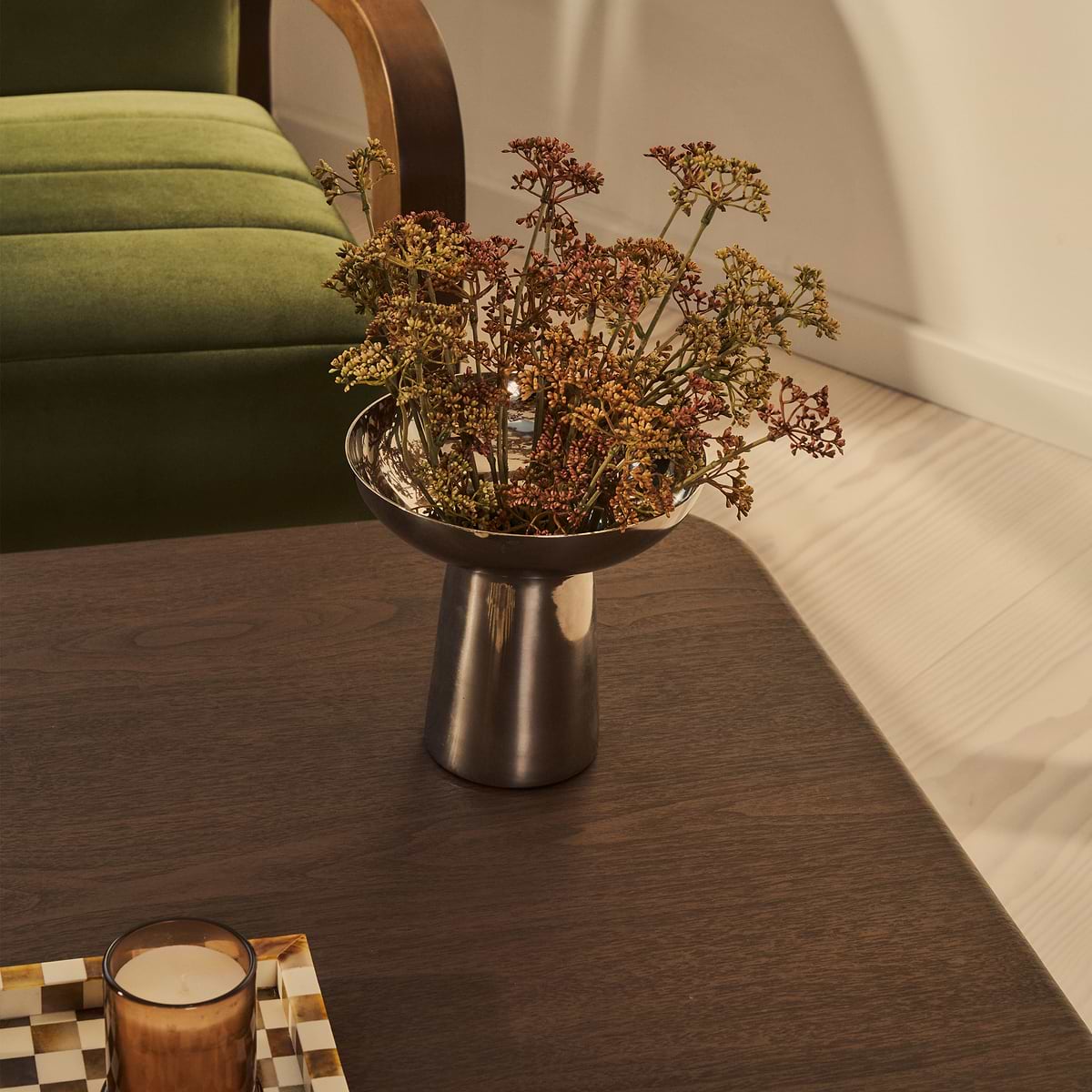 Alina - Dark Wood Square Large Wooden Coffee Table