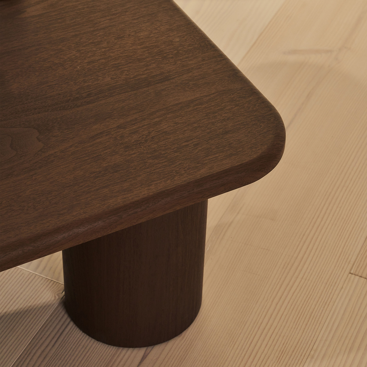 Alina - Dark Wood Square Large Wooden Coffee Table