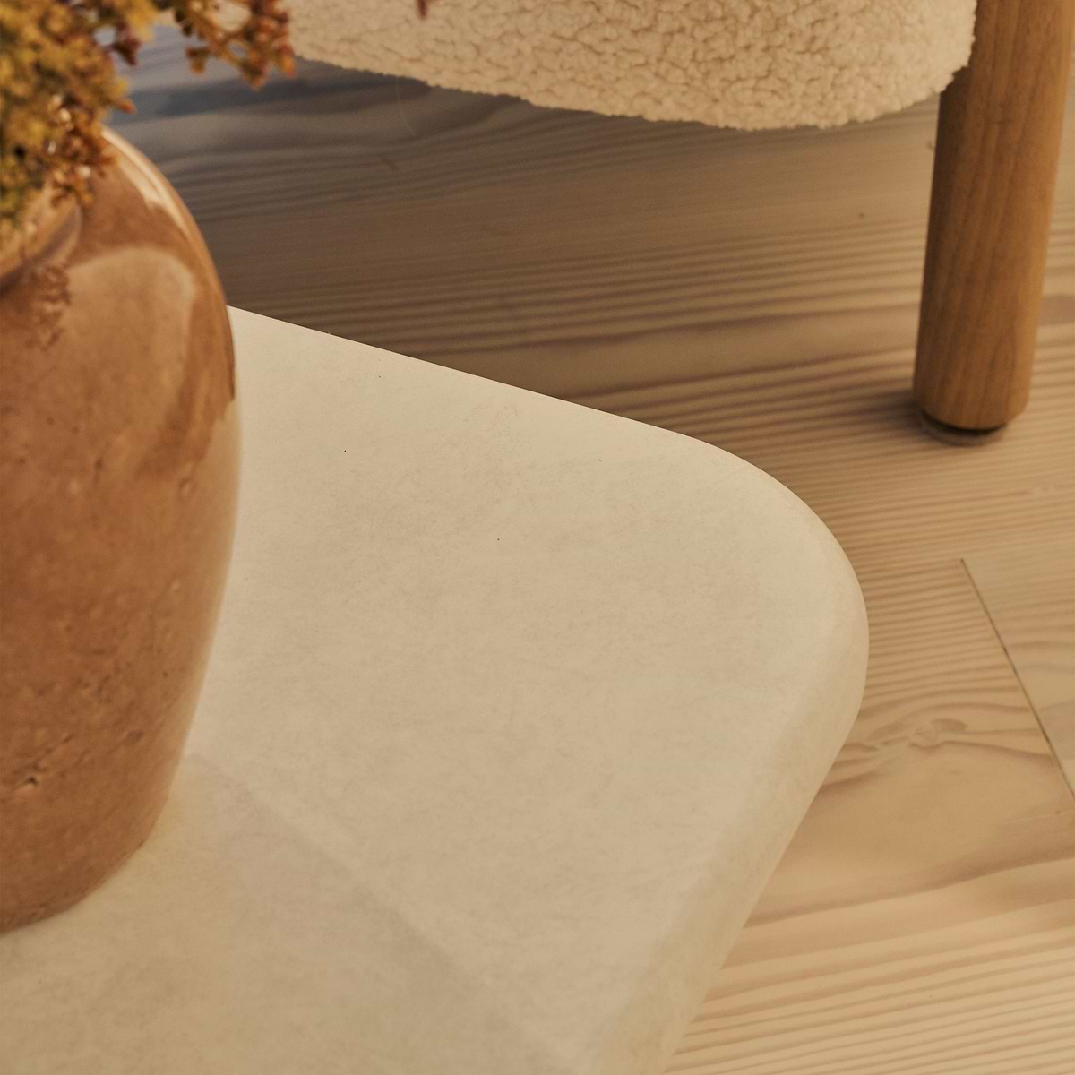 Alina - Concrete Square Large Wooden Coffee Table