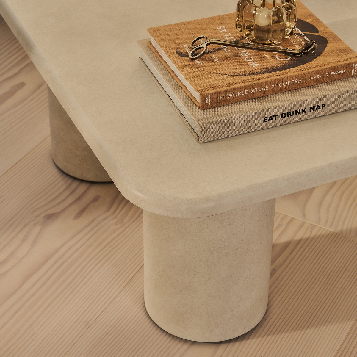 Alina - Concrete Square Large Wooden Coffee Table