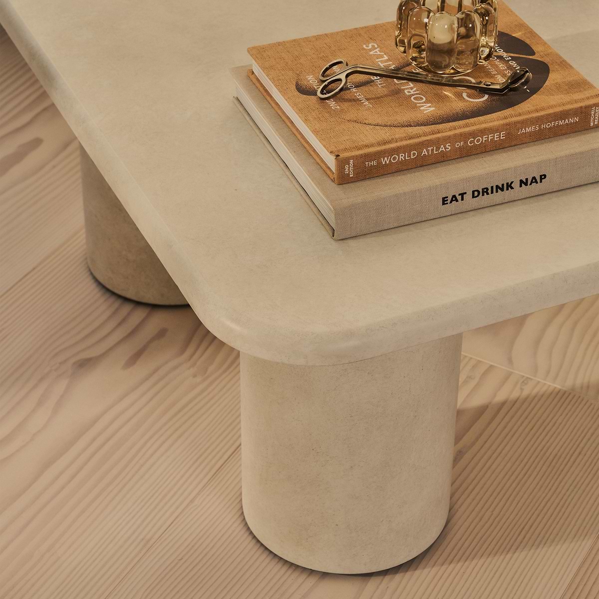 Alina - Concrete Square Large Wooden Coffee Table