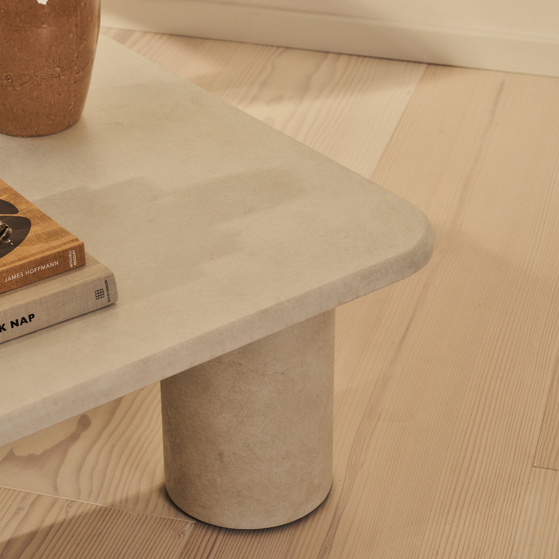 Alina - Concrete Square Large Wooden Coffee Table