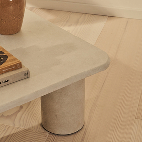 Alina - Concrete Square Large Wooden Coffee Table