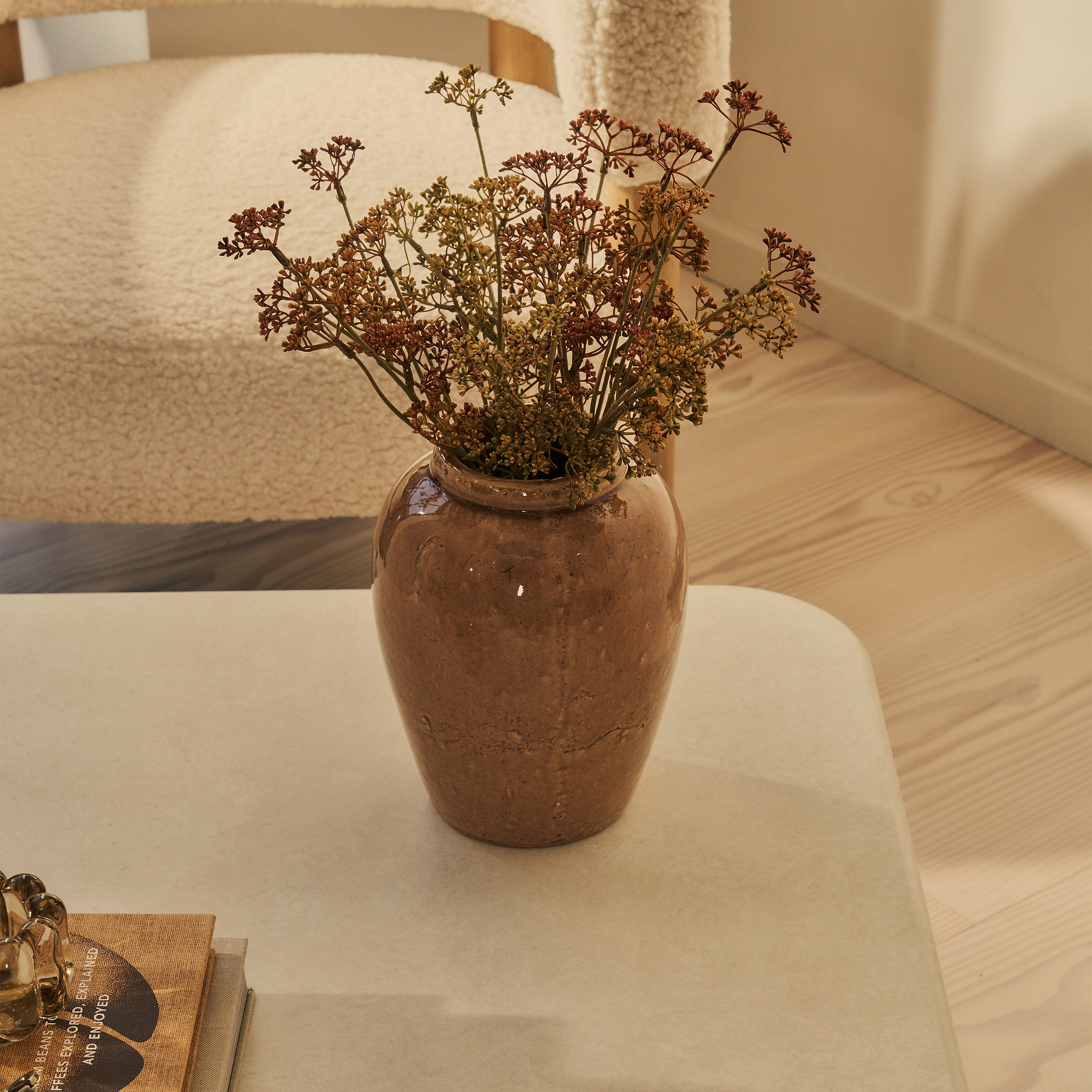 Alina - Concrete Square Large Wooden Coffee Table