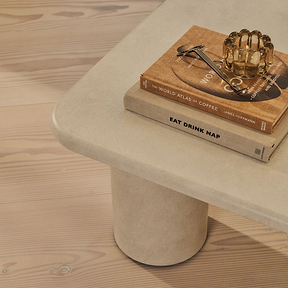 Alina - Concrete Square Large Wooden Coffee Table